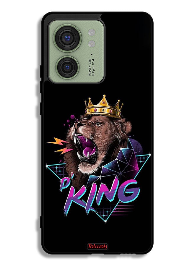 Tolwak Motorola Edge 40 Protective Case Cover Lion King Art - Image 1