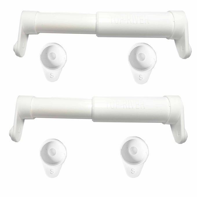 TOILET PAPER HOLDER EXTENDER FIT DOUBLE ROLLS AND TRIPLE ROLLS MEGA ROLLS AND LARGE TOILET PAPER ROLLS SET OF 2
