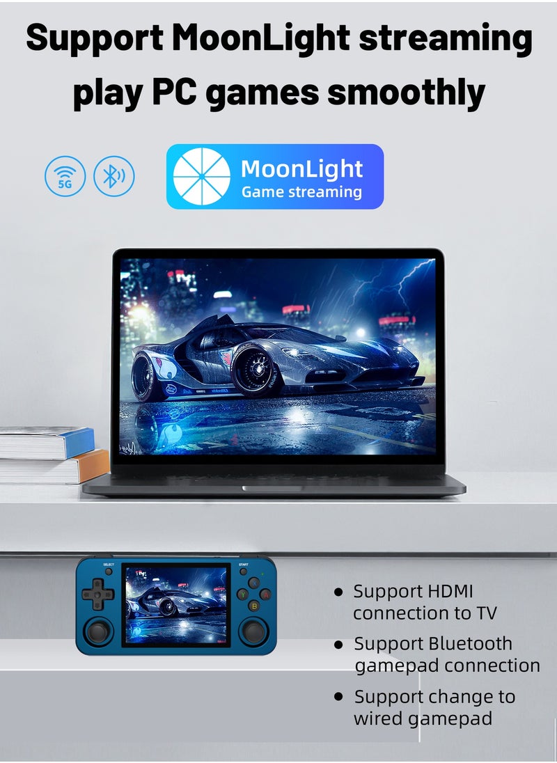 ANBERNIC  - Anbernic RG353M Handheld Game Console Aluminum Alloy Metal Dual OS Android 11 Linux System 5G WiFi 4.2 Bluetooth HDMI Touch Screen【Purple-64GB-28 Emulators Over 22,000 Games Pre-installed】 - Image 1