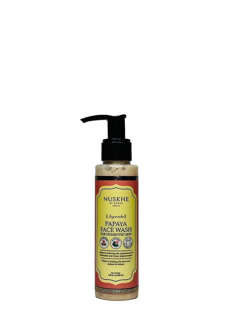 Nuskhe By Paras Ayurveda Papaya Face Wash For Pigmented Skin | 3.38 fl.oz.| 100 ml |
