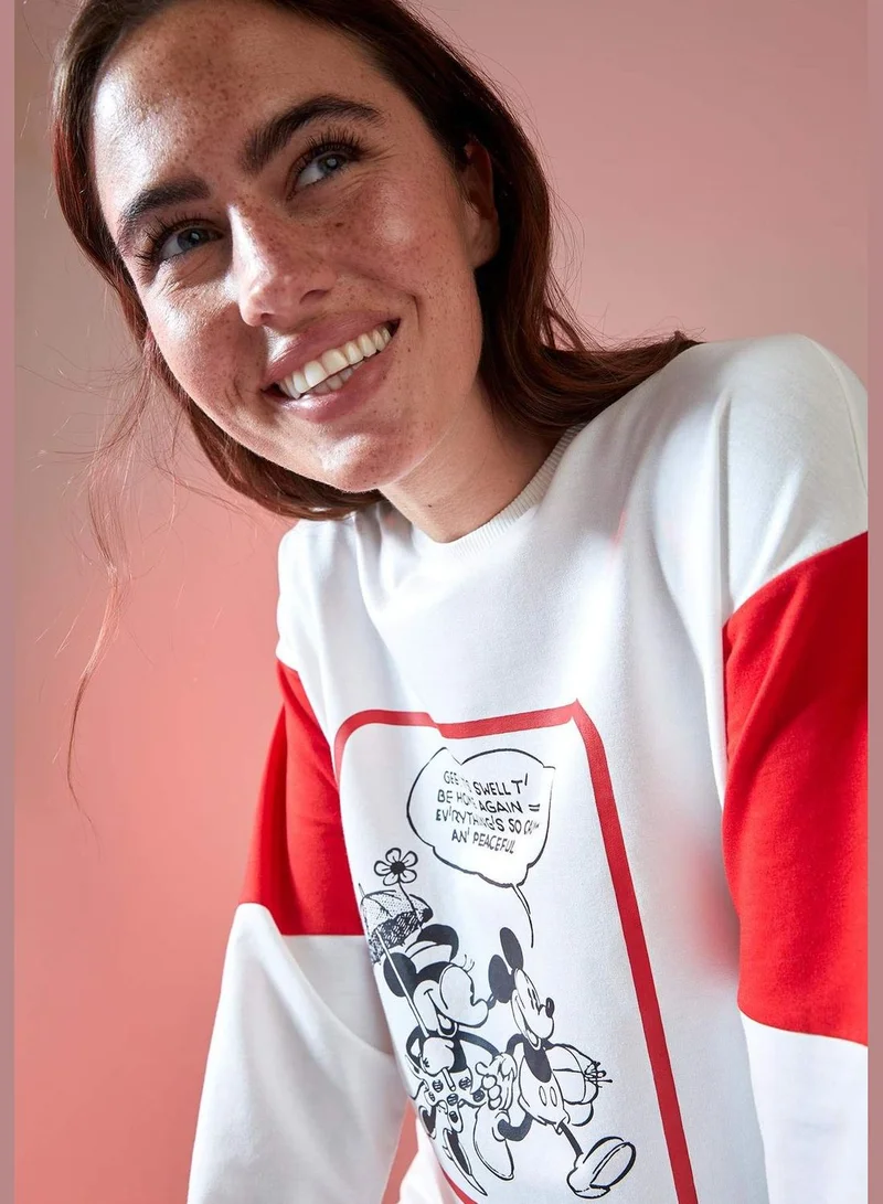 DeFacto Mickey Mouse Licenced Woman Knitted Regular Fit Sweat Tunic