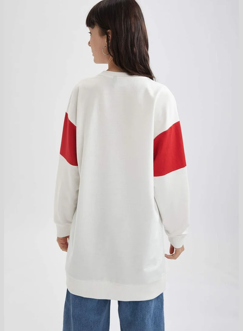 DeFacto Mickey Mouse Licenced Woman Knitted Regular Fit Sweat Tunic