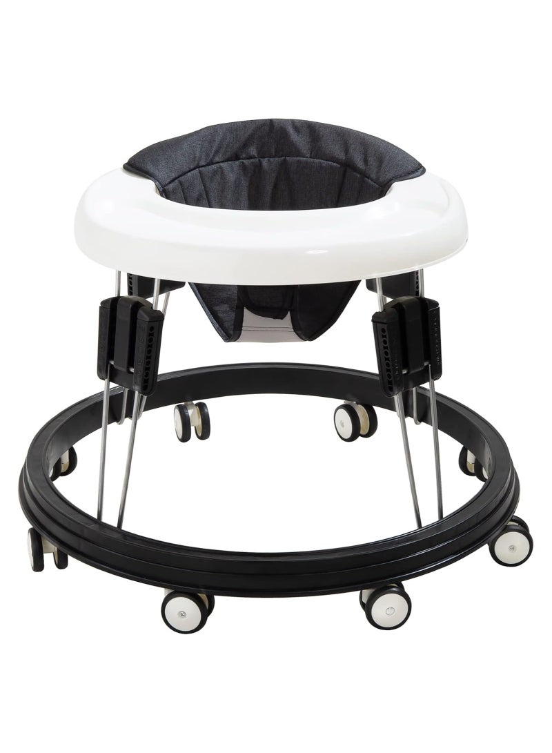 DMG TECH Baby Walker Foldable and Height-Adjustable Multi-Functional Anti-Rollover Baby Walker for All Terrain (Black) - Image 1