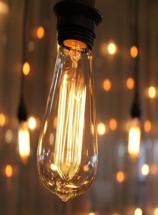 DECOFOLD Filament Bulb, Edison Tungsten, E27 Base Bulb For Table Lamps/Wall Light/Wall Lamps, Light Bulbs For Hanging/Ceiling/Pendant Lights for Decoration for Home (Pack of 3) - Image 4