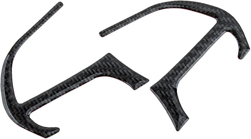 QASULER 3Pcs Carbon Fiber Steering Wheel Button Cover Trim - Image 3