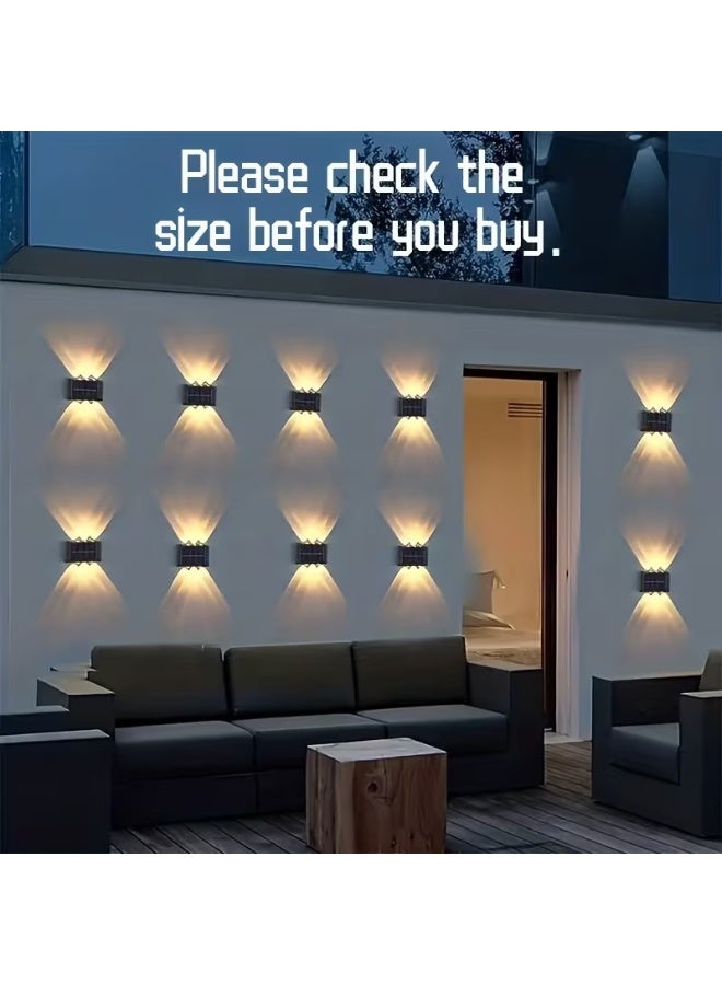 Goolsky 1 قطعة مصباح شمسية LED خارجية لمبات ضوء الشمس لتزيين الحدائق والشوارع والمناظر الطبيعية والشرفات، مصابيح حائط شمسية سهلة التركيب للحدائق والممرات والطرق - Image 2