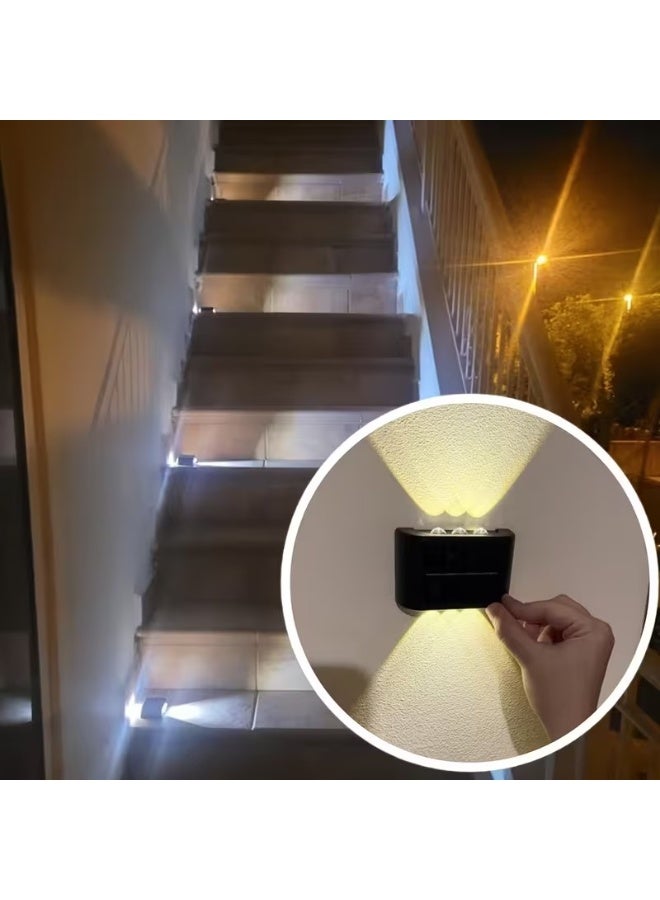 Goolsky 1 قطعة مصباح شمسية LED خارجية لمبات ضوء الشمس لتزيين الحدائق والشوارع والمناظر الطبيعية والشرفات، مصابيح حائط شمسية سهلة التركيب للحدائق والممرات والطرق - Image 4
