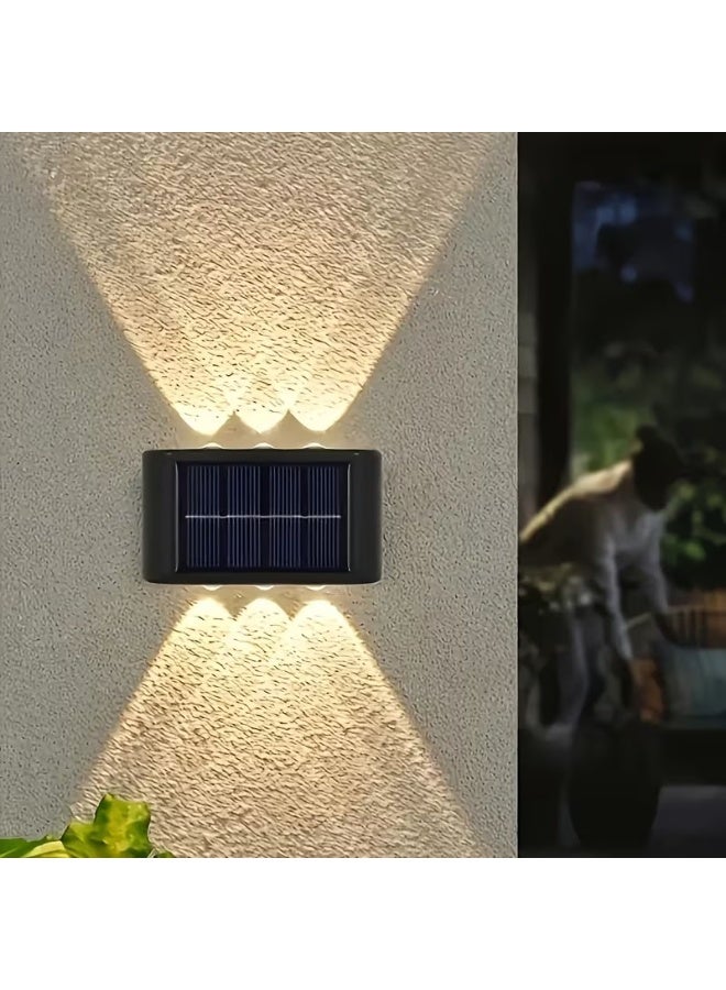Goolsky 1 قطعة مصباح شمسية LED خارجية لمبات ضوء الشمس لتزيين الحدائق والشوارع والمناظر الطبيعية والشرفات، مصابيح حائط شمسية سهلة التركيب للحدائق والممرات والطرق - Image 1