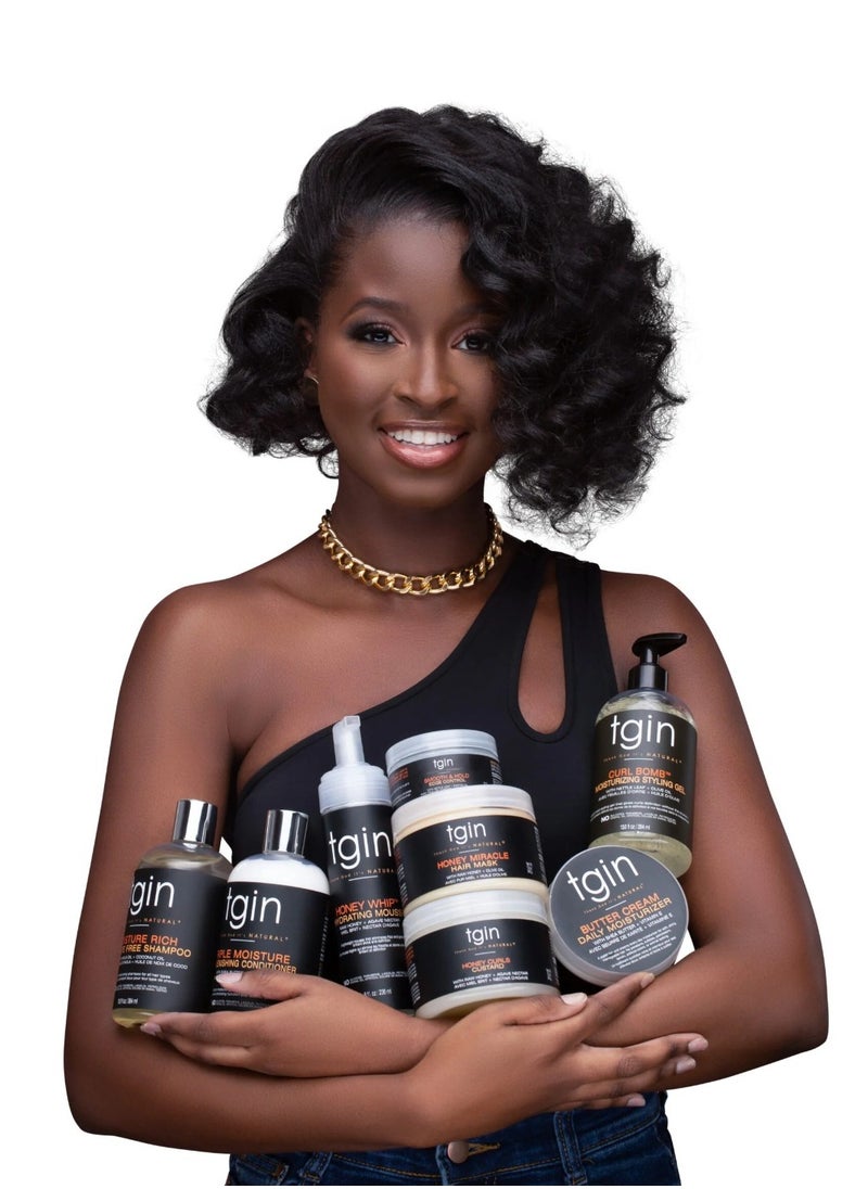 Thank God It's Natural Triple Moisture Replenishing Conditioner For Natural Hair - Dry Hair - Curly Hair 384ml + Teigen Sulfate Free Shampoo for Natural Hair with Amla Oil and Coconut Oil 384ml  - Image 3