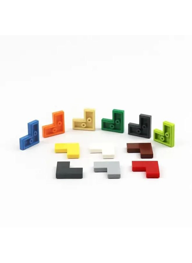 60 Pcs Black Building Blocks Brick Tile 2x2 Corner Thin Educational Toys For Kids - Image 3