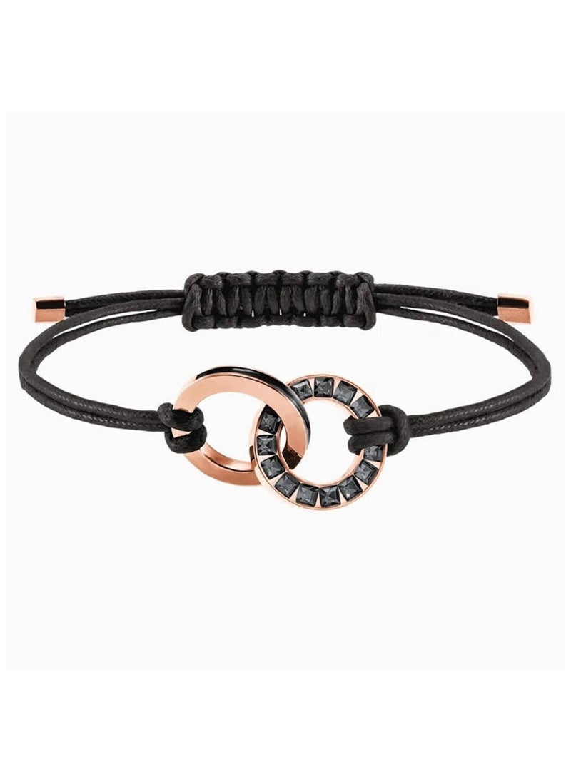 Generic - Swarovski Adjustable Double Ring Style Simple and Casual Fashion Men's Bracelet - Image 1
