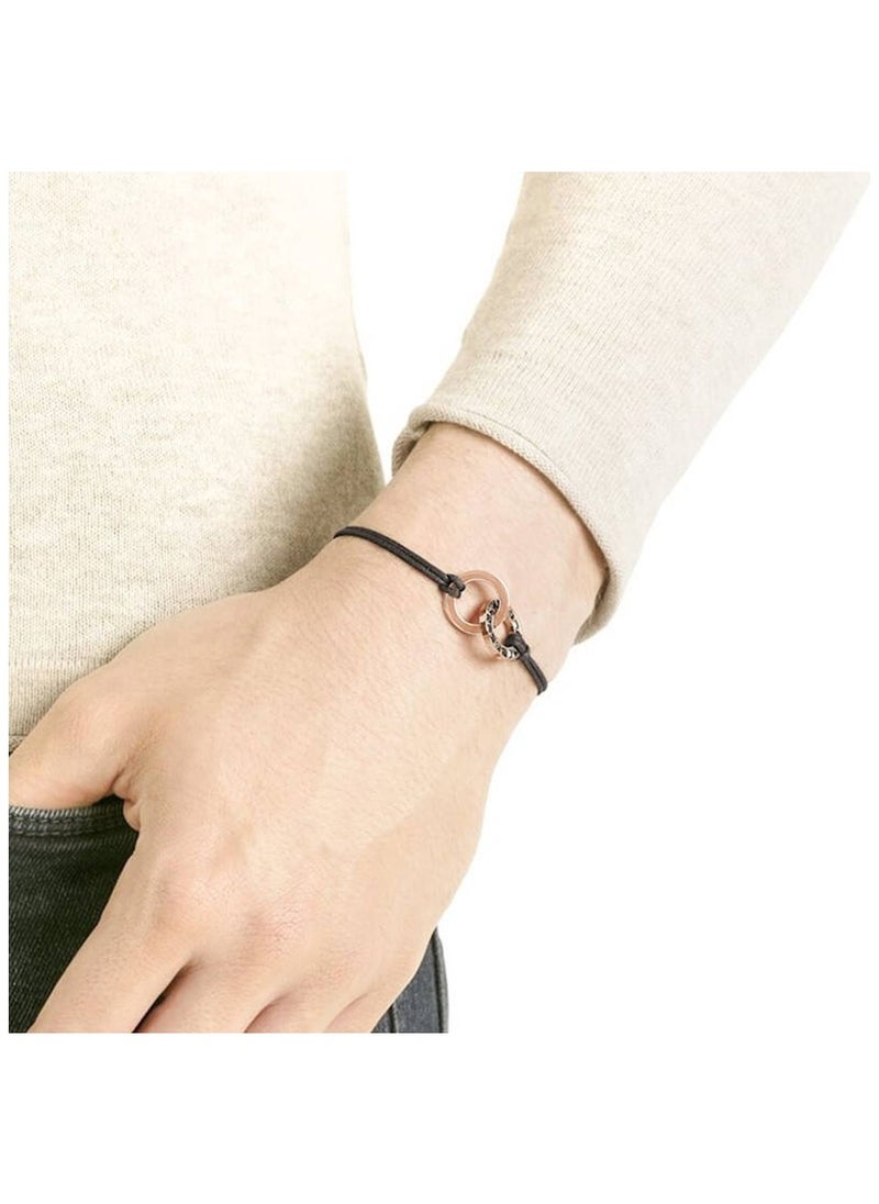 Generic - Swarovski Adjustable Double Ring Style Simple and Casual Fashion Men's Bracelet - Image 1