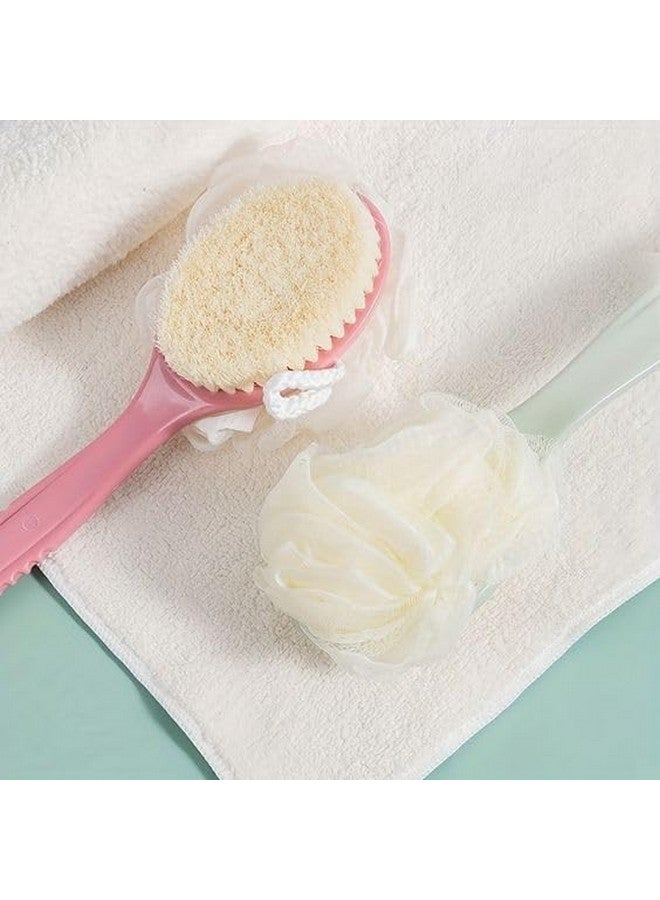 Zemglam Back Brush with Long Handle, Soft and Firm Double Sided, Exfoliating Bath Body Scrub Brush. - Image 5