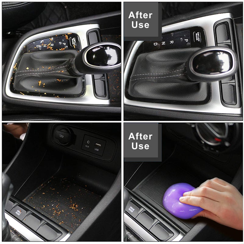 TICARVE Cleaning Gel for Car Detailing Car Vent Cleaner Cleaning Putty Gel Auto Car Interior Cleaner Dust Cleaning Mud for Cars and Keyboard Cleaner Cleaning Slime Purple - Image 5