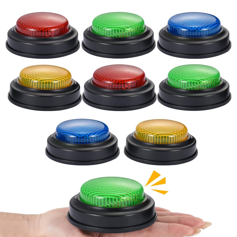 ANABIUP 8 Pack Buzzers for Trivia GamesClassroom Must Haves Answer Buzzers Family Feud Buzzer with Lights and Sound for Quizzes Party Game Show Buzzer Buttons for Kids Adults and Teacher Supplies - Image 3