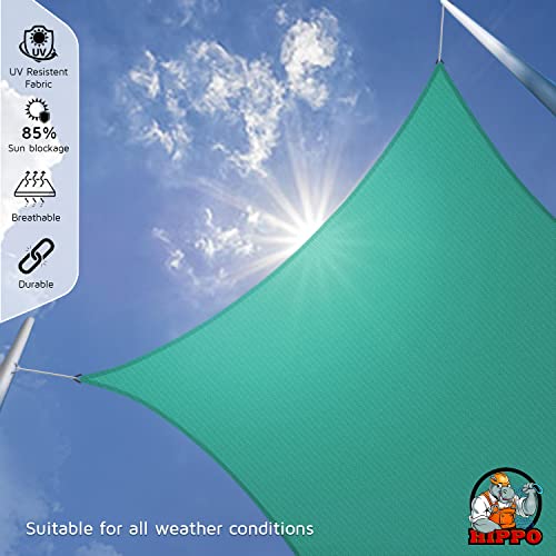 HIPPO Triangle Shade Sail Affordable & Premium 150 GSM Sun Shade UV Block for Outdoor Car Parking Garden (Green, 16FTX16FTX16FT) - Image 2