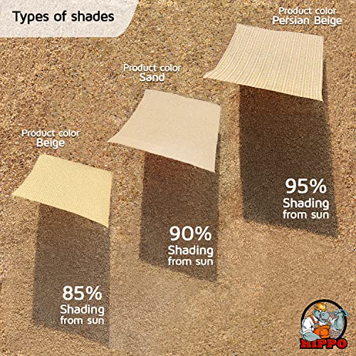 HIPPO Triangle Shade Sail Affordable & Premium 150 GSM Sun Shade UV Block for Outdoor Car Parking Garden (Green, 16FTX16FTX16FT) - Image 4