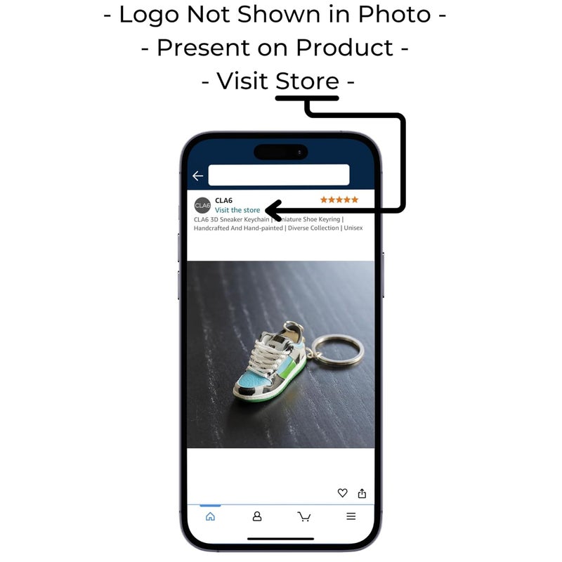 CLA6 3D Sneaker Keychain | Miniature Shoe Keyring | Handcrafted And Hand-painted | Diverse Collection | Unisex - Image 2