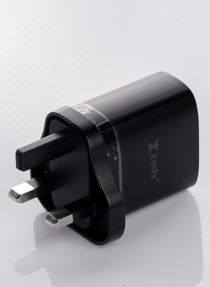 ZEDX Quick Charger 30W, Lightening – C type Reverse, With C-Lightening Cable - Image 1