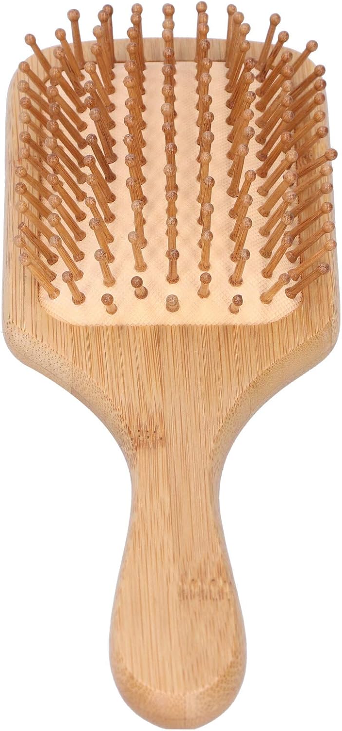HairbrushBamboo Hairbrush Wooden Paddle Hair Brushes Massage Comb promote blood circulation and protect scalp for combingSuitable for both curling and straightening hair use for hair modeling