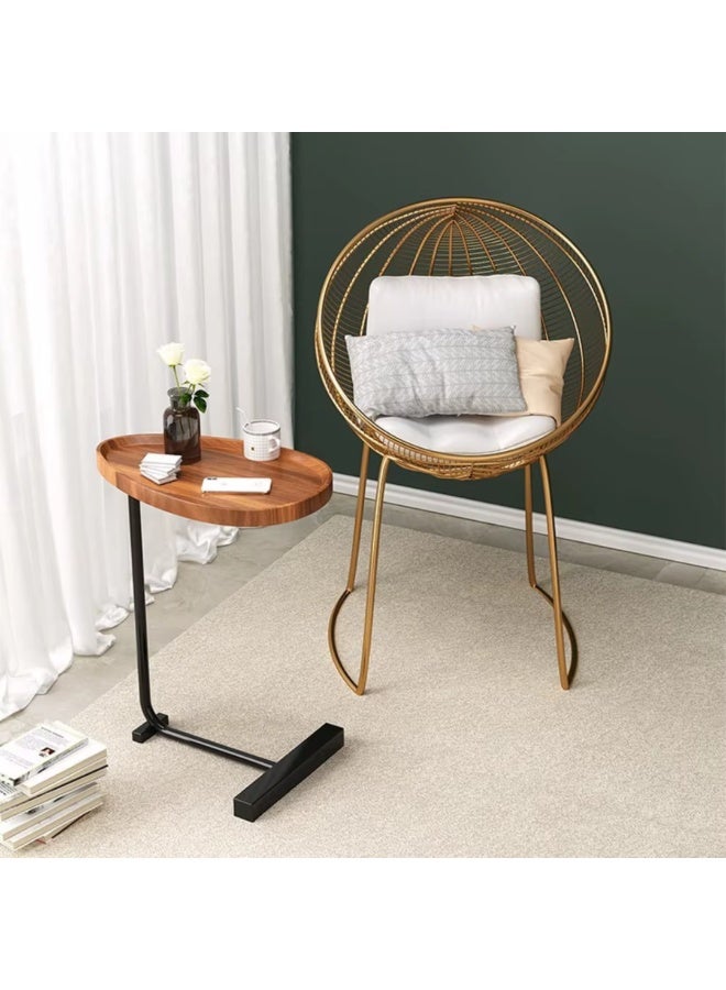 بكسل للأثاث مجموعة 3 طاولة جانبية من بكسل الأثاث على شكل C للأريكة والسرير، طاولة بقواعد معدنية صلبة - Image 3