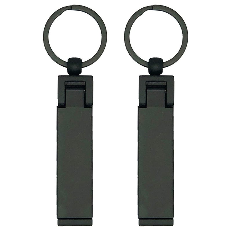 KISOY 2-in-1 Table Bag Hook & Phone Stand, Foldable Portable Purse Hanger for Computer Bag Storage (Black) - Image 1