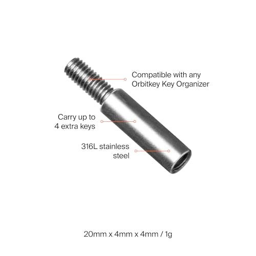Orbitkey Extension Post for Key Organizer, Add On | Durable Stainless Steel, Easy to Install, Slim Design | Expands Key Organizer to Hold 4 Extra Keys - Image 5