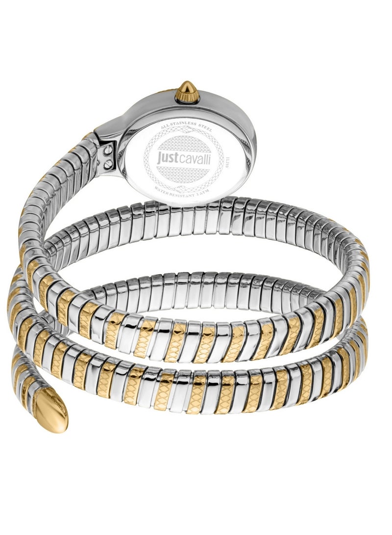 Just Cavalli Women Serpent Design White Dial Two Tone Watch - JC1L269M0055 - Image 2