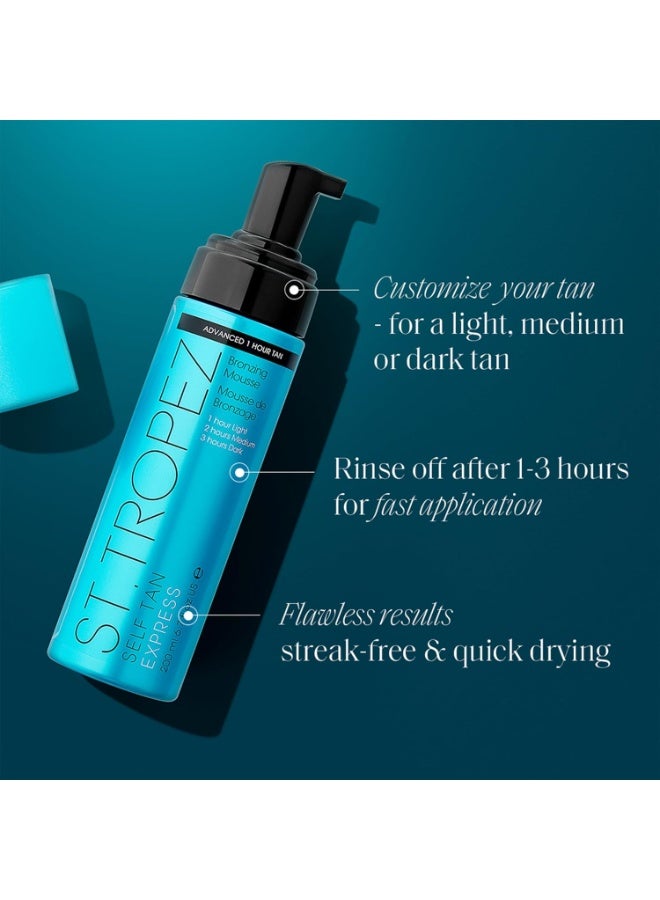 St.Tropez Light/Medium/Dark 1-3 hr Express Mousse for a Streak-Free, Natural Sunless Tan with Fast Application and Flawless Results, Cruelty-Free & Vegan, 6.7 fl oz - Image 2