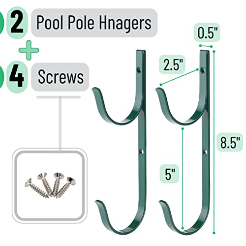 UNCO Pool Pole Hanger - 2 Pack, Pool Equipment Hooks for Poles and Hose, Accessories - Image 2
