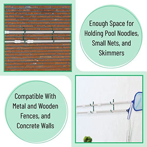 UNCO Pool Pole Hanger - 2 Pack, Pool Equipment Hooks for Poles and Hose, Accessories - Image 3