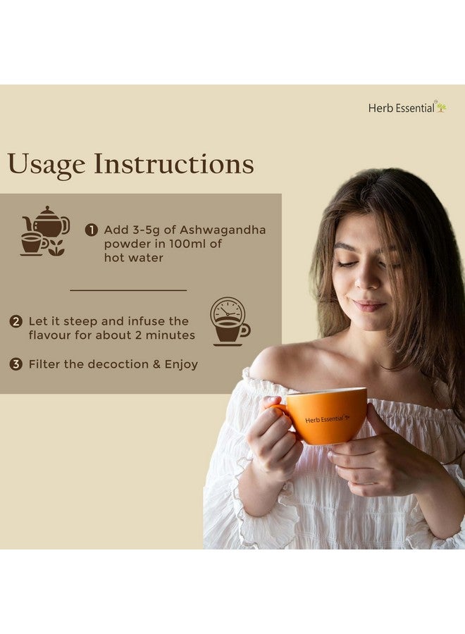 Herb Essential مسحوق أشواغاندا النقي الأساسي من الأعشاب - 50 غ - Image 3