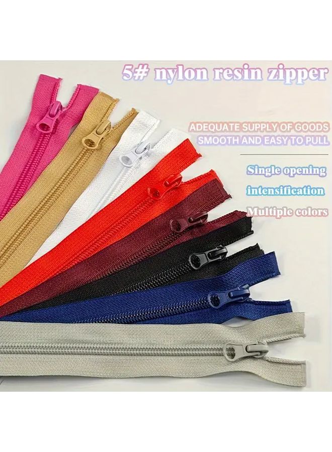 5 Pack Beige Nylon Zipper Pull Tabs with Closure for Bags Jackets Sewing - Image 1