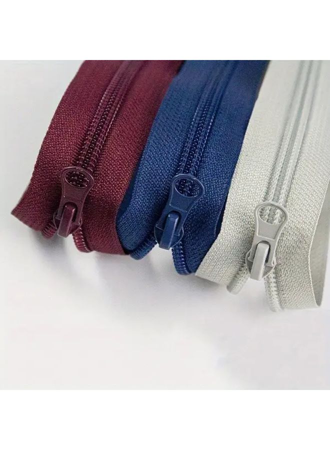 5 Pack Beige Nylon Zipper Pull Tabs with Closure for Bags Jackets Sewing - Image 3