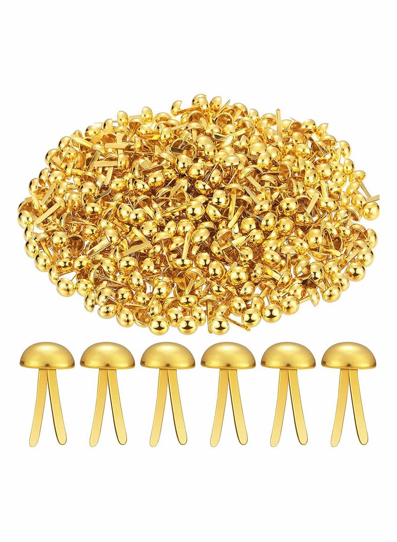 Excefore Paper Fasteners Brads 500 Pieces Round Fasteners for Art Crafting School Project, Decorative, Paper Craft, Scrapbooking, DIY Supplies, Mini Brads Fasteners, 8 x 15 mm - Image 1