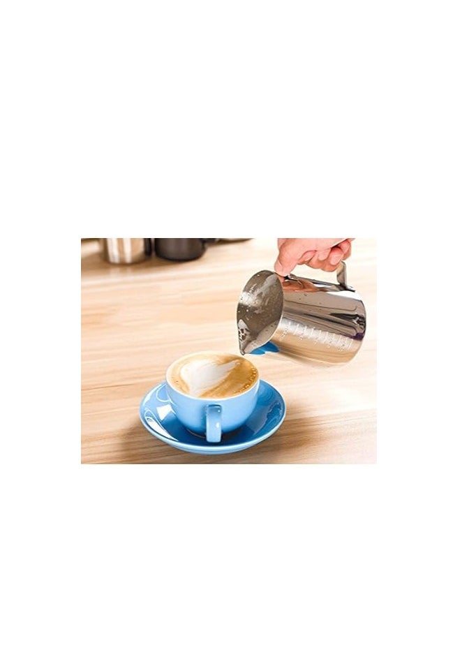 Milk jug stainless steel milk pitcher, milk frothing jug for making coffee cappuccino (500ml) - pzsku/Z39AED8E2687923ED8ABBZ/45/_/1729953191/0ab6f2b0-ea90-41dc-9299-2aa48a056b63