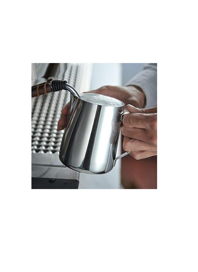 Milk jug stainless steel milk pitcher, milk frothing jug for making coffee cappuccino (500ml) - pzsku/Z39AED8E2687923ED8ABBZ/45/_/1729953192/88c6ab95-1aa1-4f4a-afaa-e5e6ee5536bf