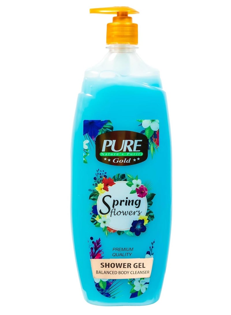 بيور جل استحمام منظف متوازن للجسم برائحة أزهار الربيع 1000 جرام - Image 1
