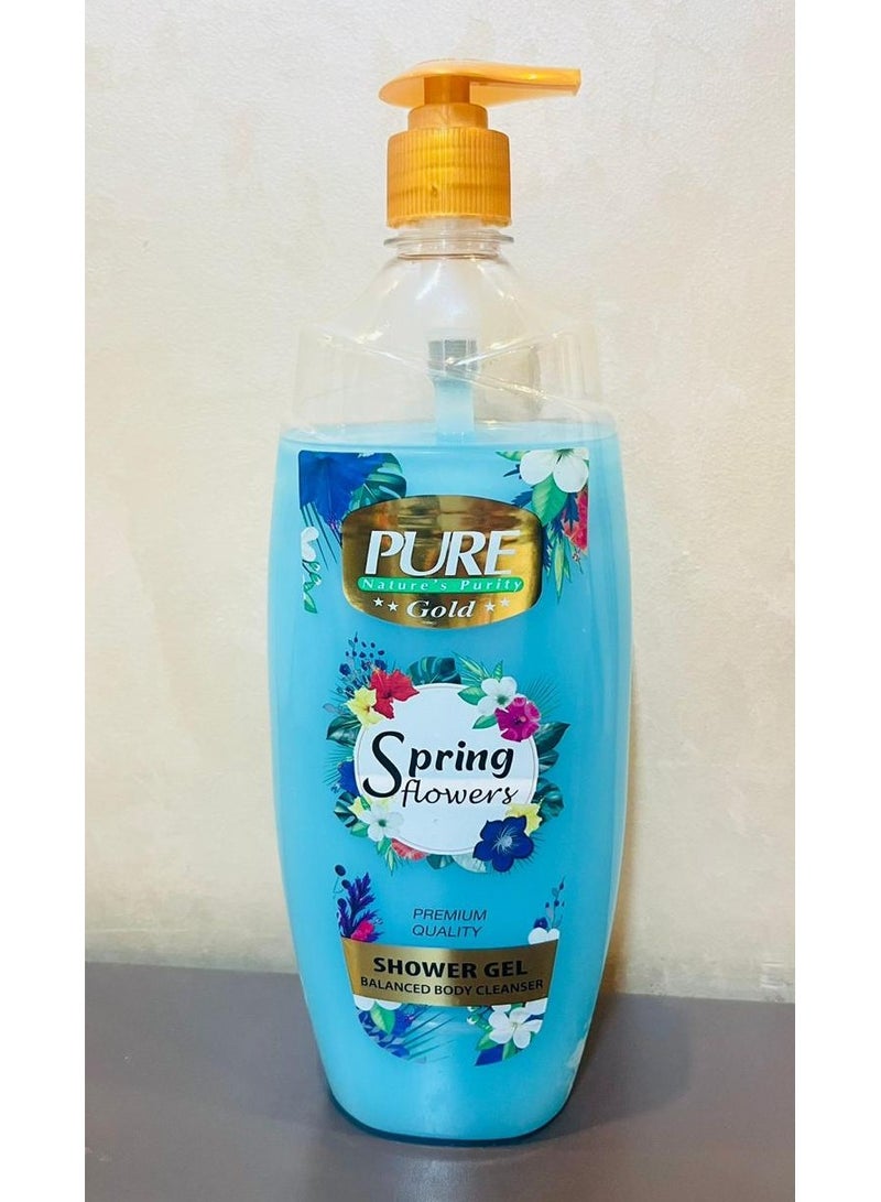 بيور جل استحمام منظف متوازن للجسم برائحة أزهار الربيع 1000 جرام - Image 2