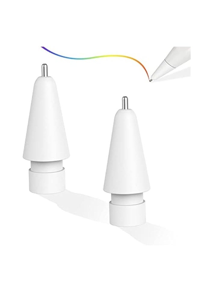 PROMASS Replacement Tips for Apple Pencil 1st/2nd Generation, Upgraded Longer Fine Point High Sensitive Pen Like Pencil Nib, No Wear Out Noiseless Precise Control Stylus Tip for iPad Pro Pencil  - Image 1