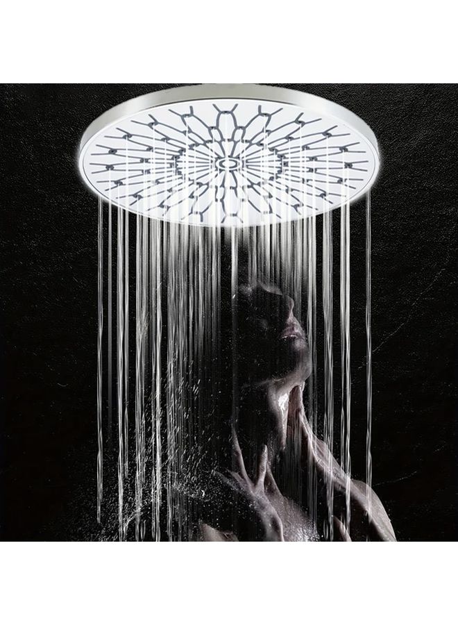 6 Inch Silvery Top Spray Shower Head Single Large Rain Booster Bathroom Bath Set - Image 1