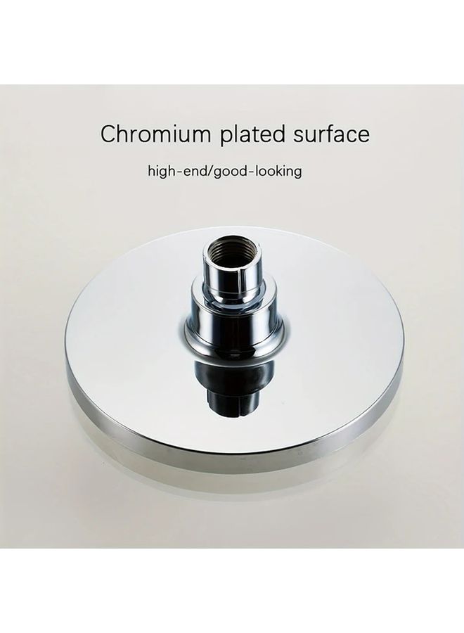 6 Inch Silvery Top Spray Shower Head Single Large Rain Booster Bathroom Bath Set - Image 4