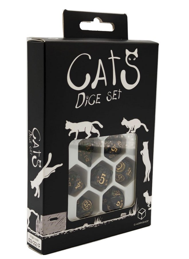 Q WORKSHOP - Q-Workshop Cats Dice Set Pixel, Dice Game - Image 1