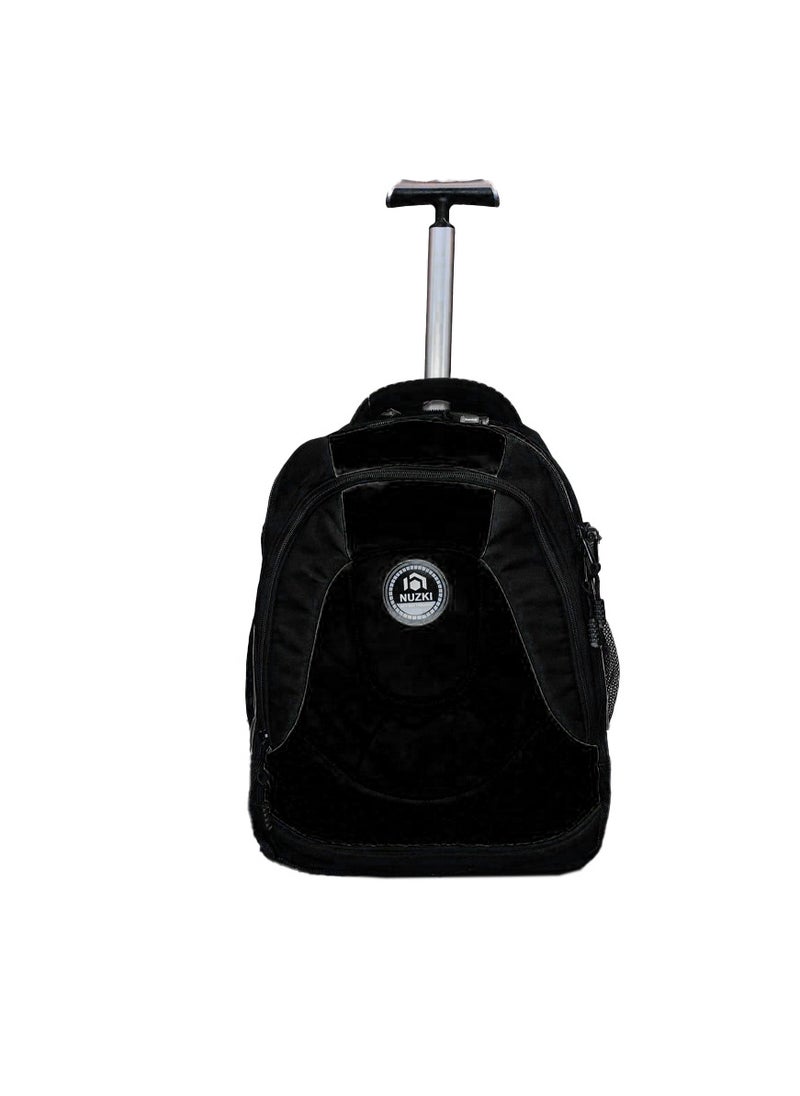 nuzki - Trolley School Bag for Students - Multi-Functional Backpack with Wheels - Ideal School Bags for Girls and Boys - Travel-Friendly Trolley Luggage 17 inch - Image 1