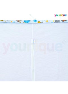 يوونيك ناموسية معلقة من Younique لسرير الأطفال القماشي/الأرجوحة/الجوهلا/الثوتيل/الجوهلا مع فتحة سحاب جانبية، ناموسية Thottil Kosuvalai لأرجوحة سرير الأطفال (0-3 سنوات) - فراشات زرقاء  - Image 4