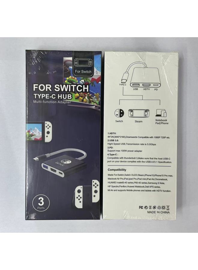 Neutral Switch Nintendo Type-c Adapter Usb3.1 With The Screen Line 4k30hz Mobile Phone Computer Hd Screen Line - Image 1