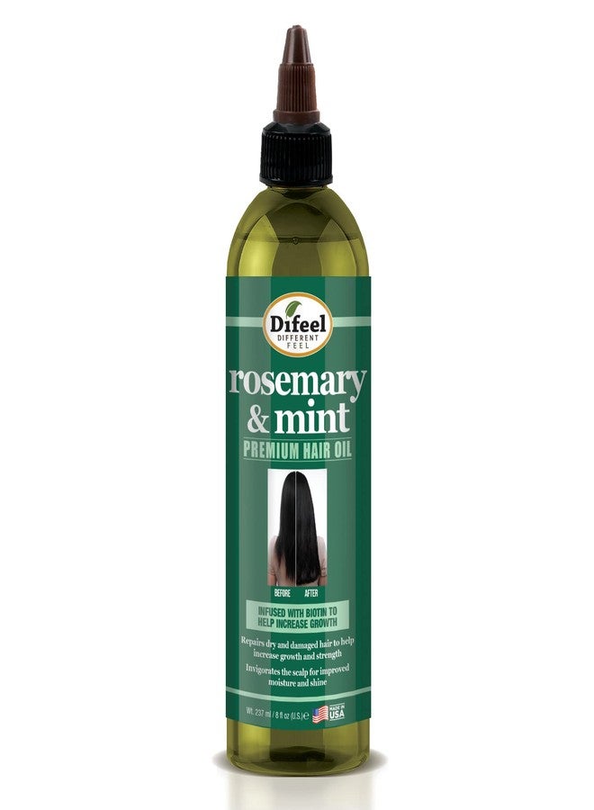 Difeel Rosemary and Mint Premium Hair Oil with Biotin 8 oz. - Made with Natural Mint & Rosemary Oil for Hair Growth - Image 1