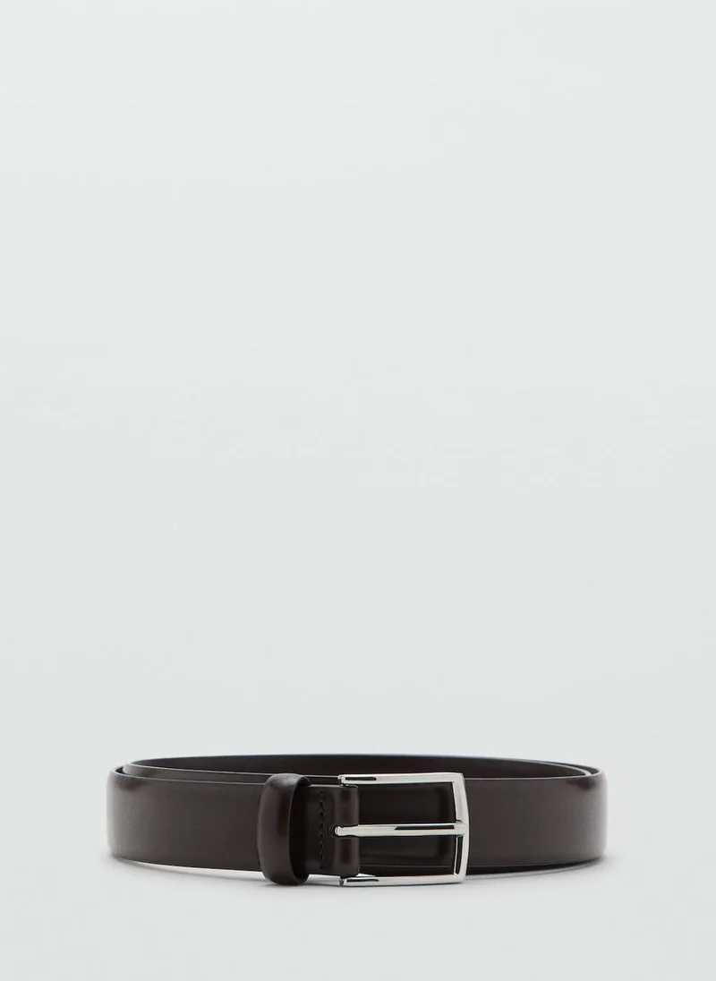 Buckle leather belt