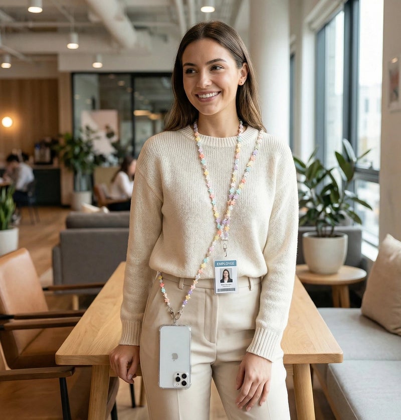 حبل تعليق للهاتف، حزام هاتف مزين بخرز على شكل نجمة مع مشبك من الفولاذ المقاوم للصدأ، سلسلة هاتف محمول عالمية تناسب معظم الهواتف، الكاميرا، DJI، المفاتيح، الحقائب، هدية لرمضان والعيد والمولد النبوي. - Image 3