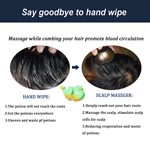 PERLLENT Manual Massager Hair Care Comb,Scalp Applicator Hair Oil Applicator,Scalp Massager Brush Hair Growth Help for Hair Growth - Image 2